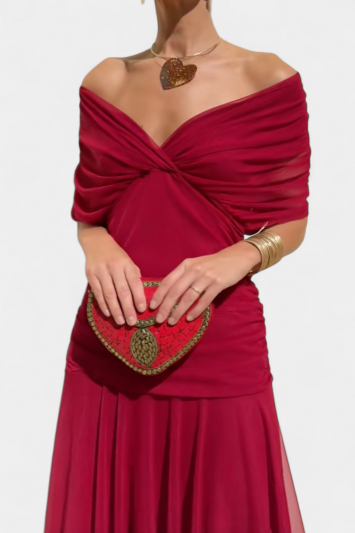 Women's Floral V Neck Maxi Dress