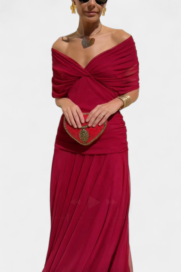 Women's Floral V Neck Maxi Dress