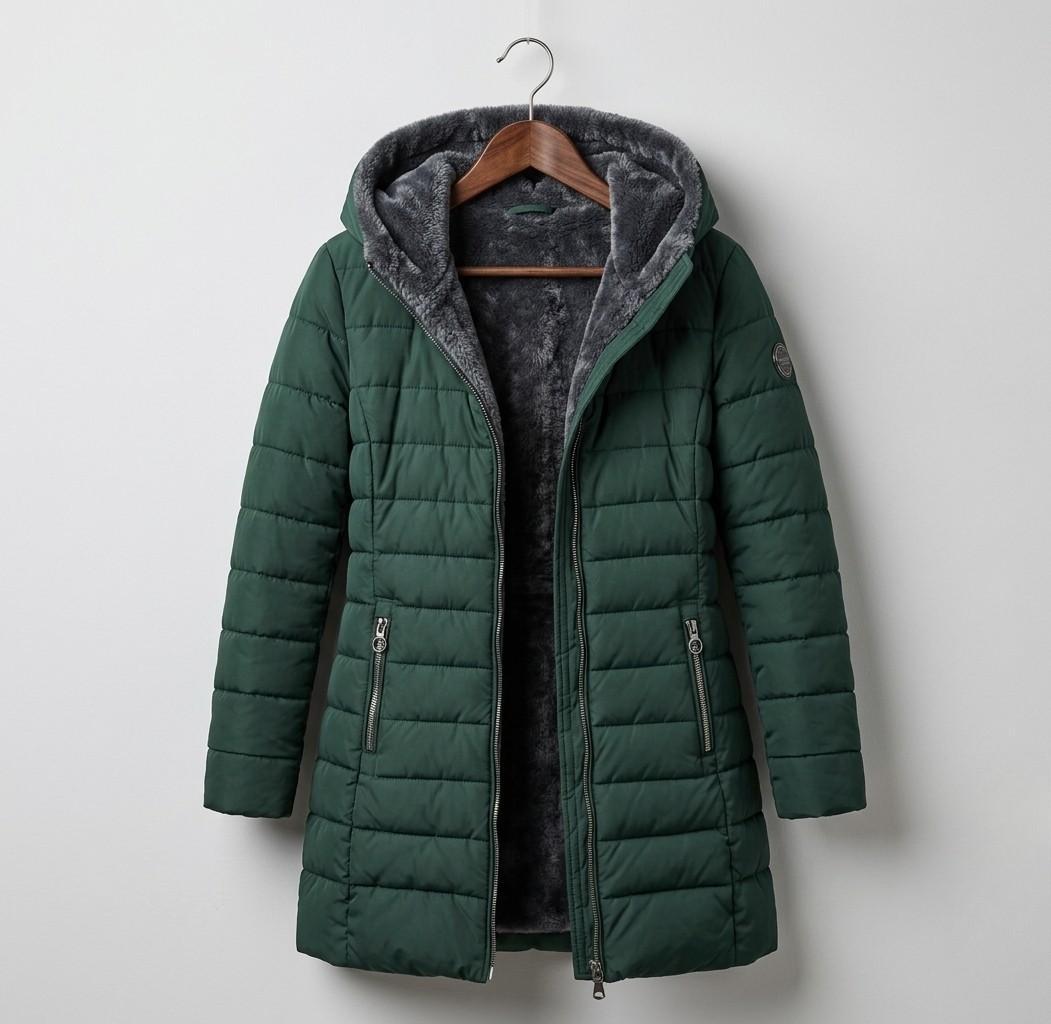Women's Quilted Detachable Hood Coat