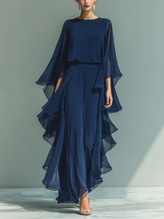 Julie | Women's Chiffon Flared Sleeve Two Piece Set