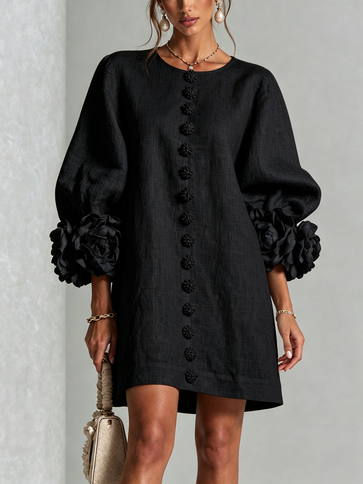 Women's Long Sleeve Floral Mini Dress