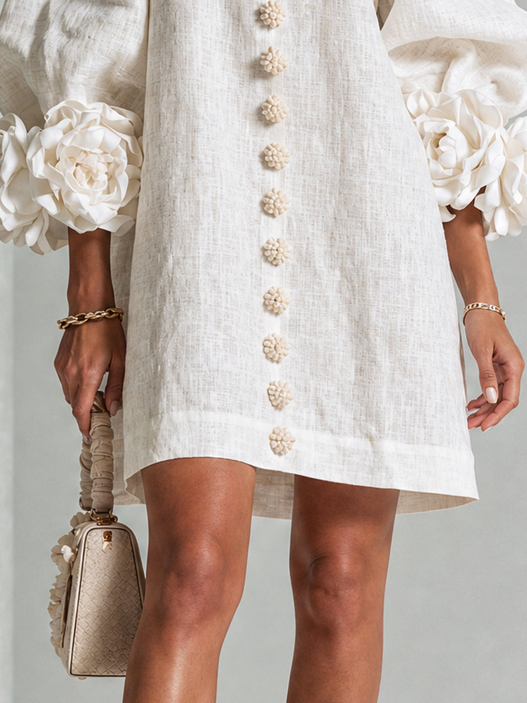Women's Long Sleeve Floral Mini Dress