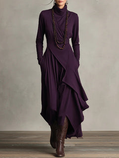 Marla | Women's High Neck Layered Maxi Dress