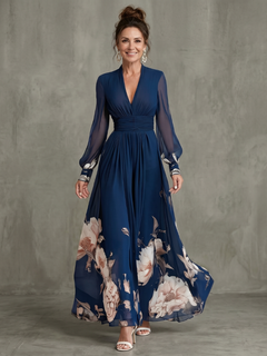 Frances | Women's Pleated Maxi Evening Dress