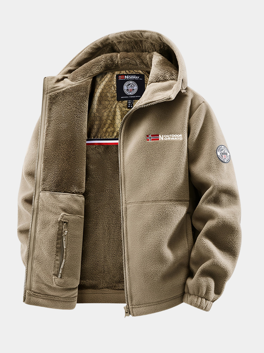 Men's Thermal Fleece Lined Hooded Jacket