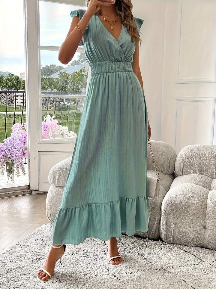 Women's Smocked Waist Tiered Midi Dress