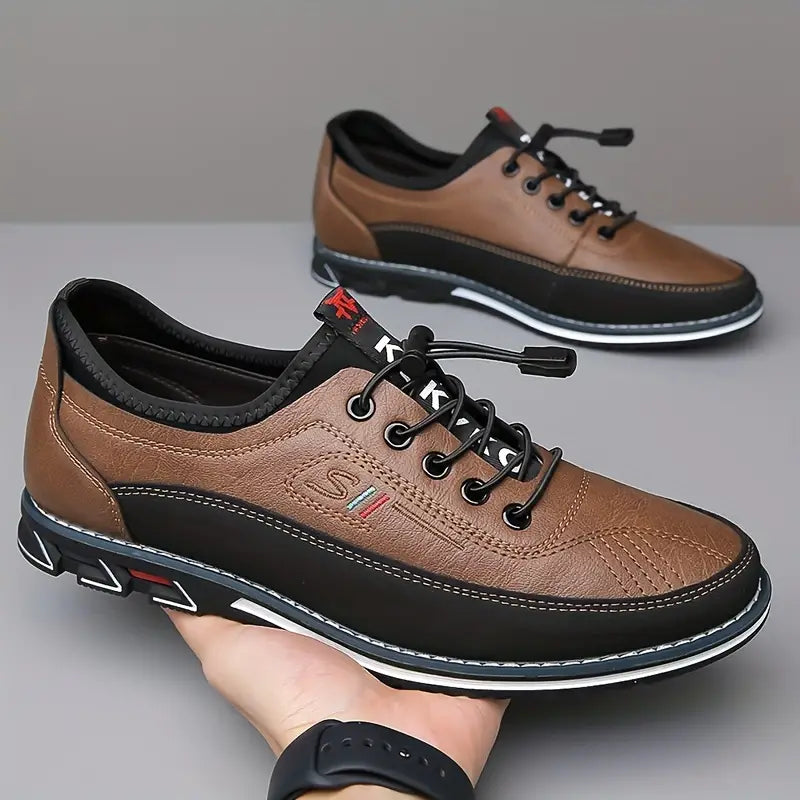 Men's Leather Cushioned Oxford Dress Shoes