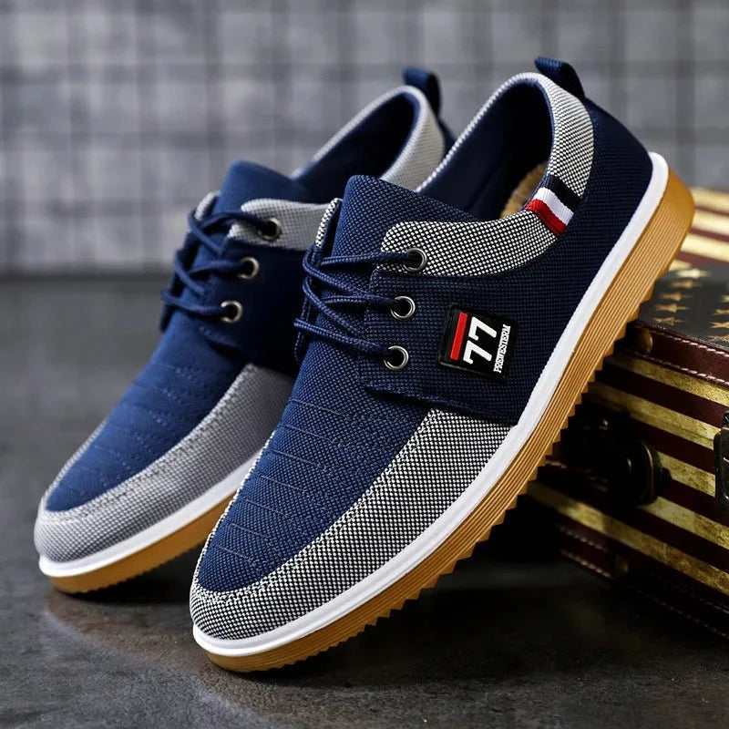 Men's Embroidered Slip On Sneakers
