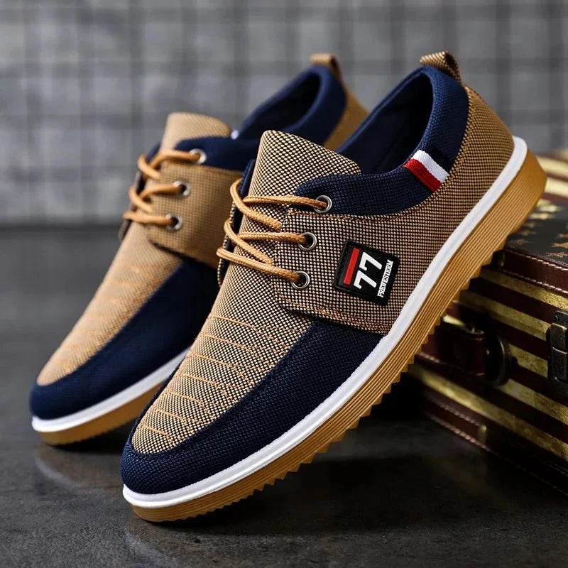 Men's Embroidered Slip On Sneakers