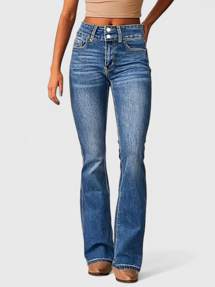 Women's Fitted Stretch Flare Pants