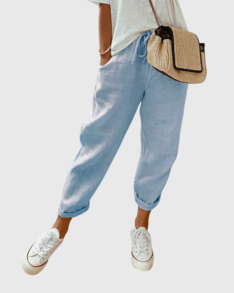 Women's High Waist Straight Leg Pants