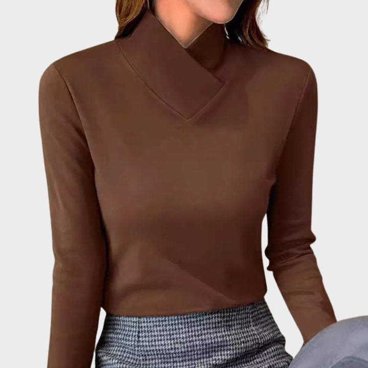 Women's Turtleneck Long Sleeve Top