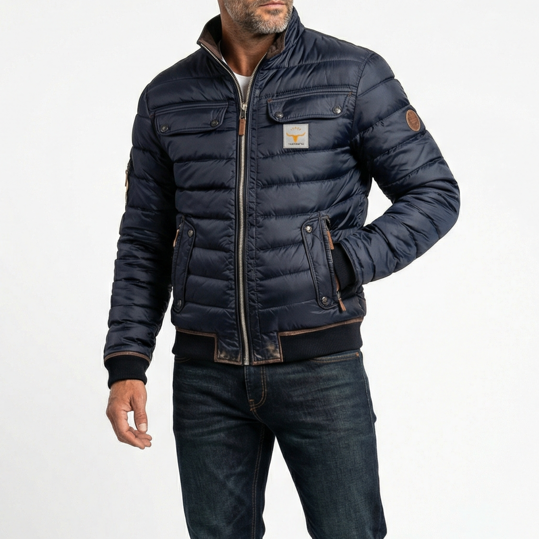 Men's Vintage Stand Collar Mid Season Jacket