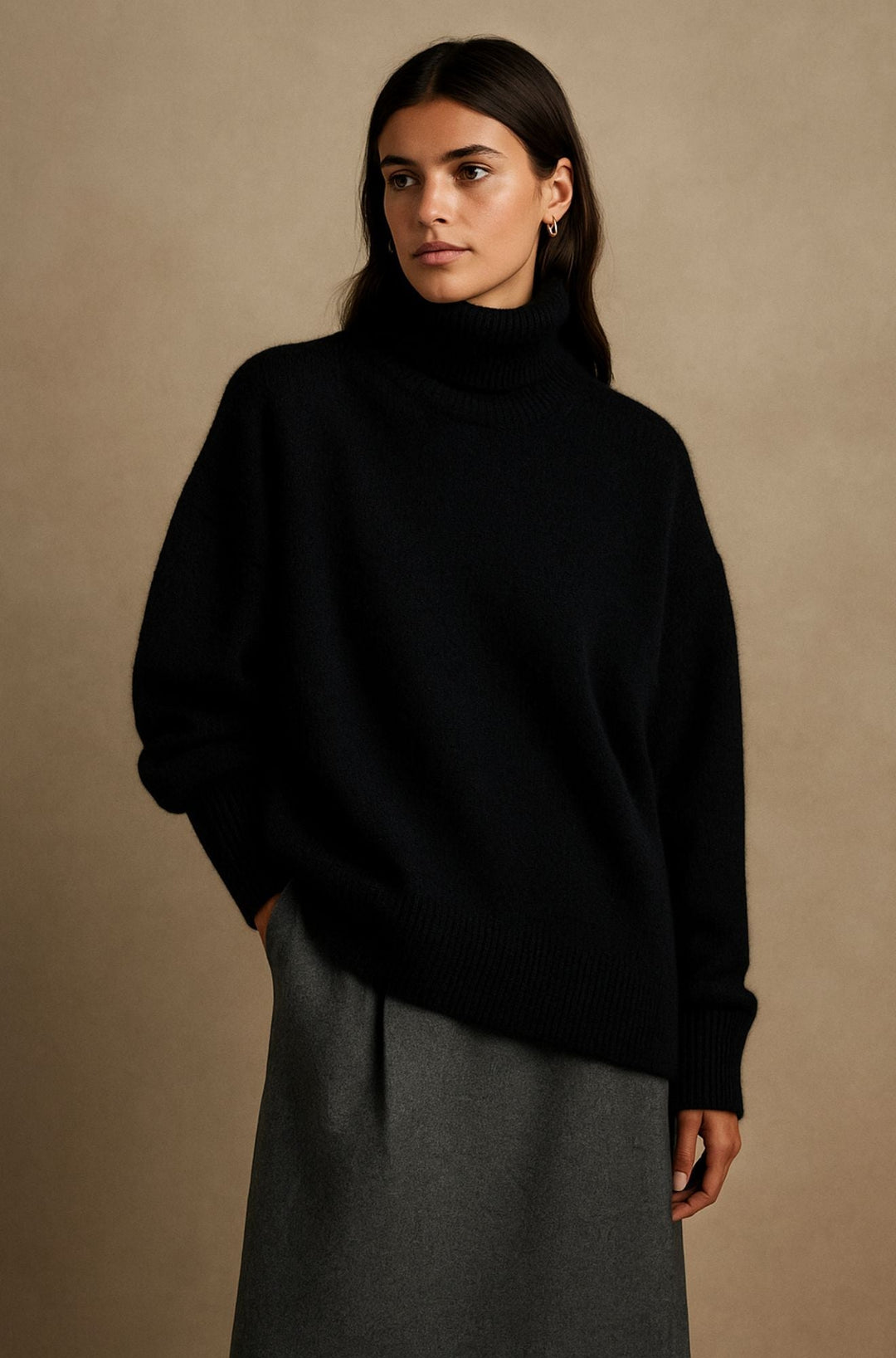 Women's Turtleneck Long Sleeve Sweater