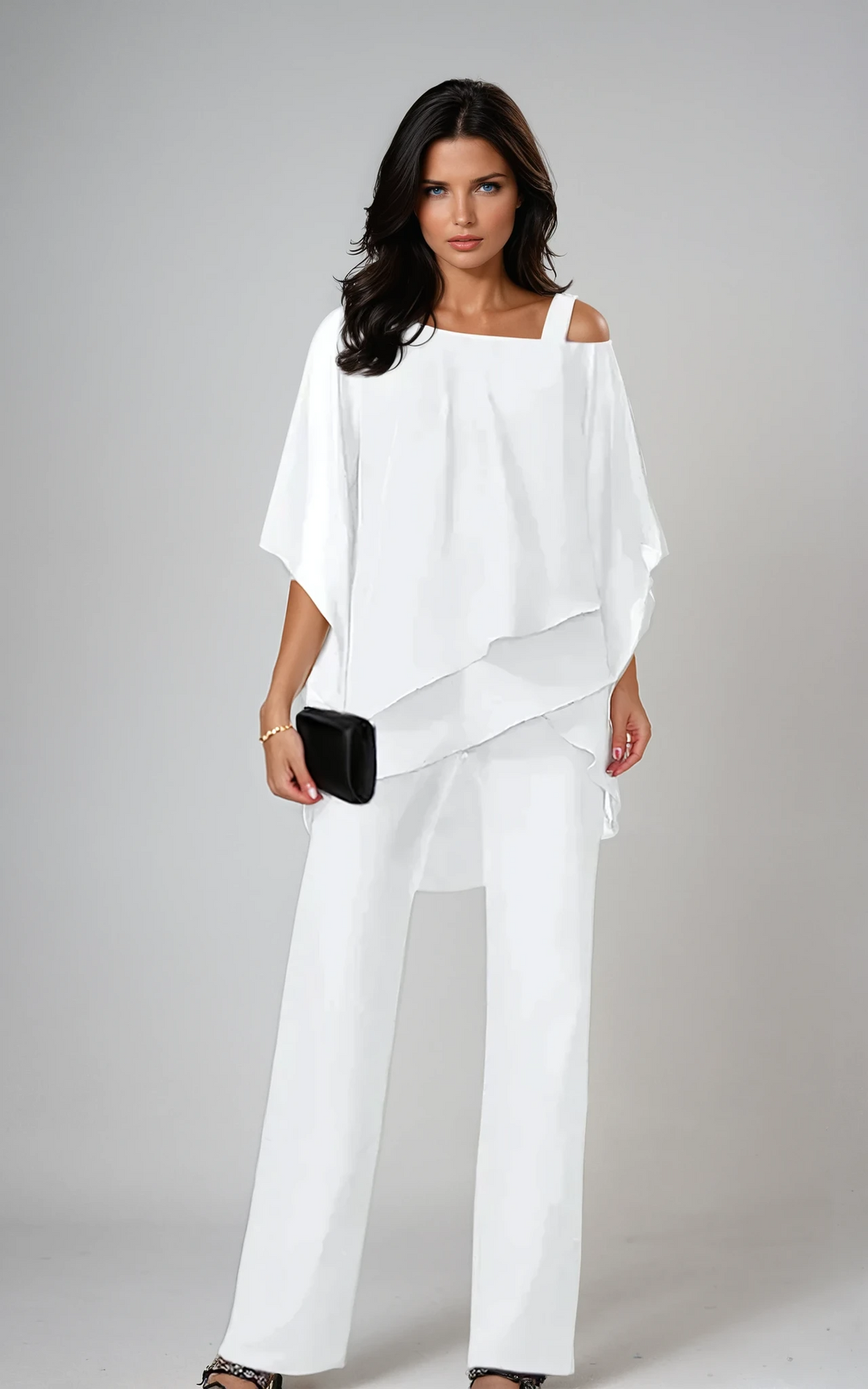 Women's Layered Off Shoulder Wide Leg Set