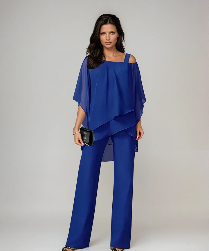 Women's Layered Off Shoulder Wide Leg Set