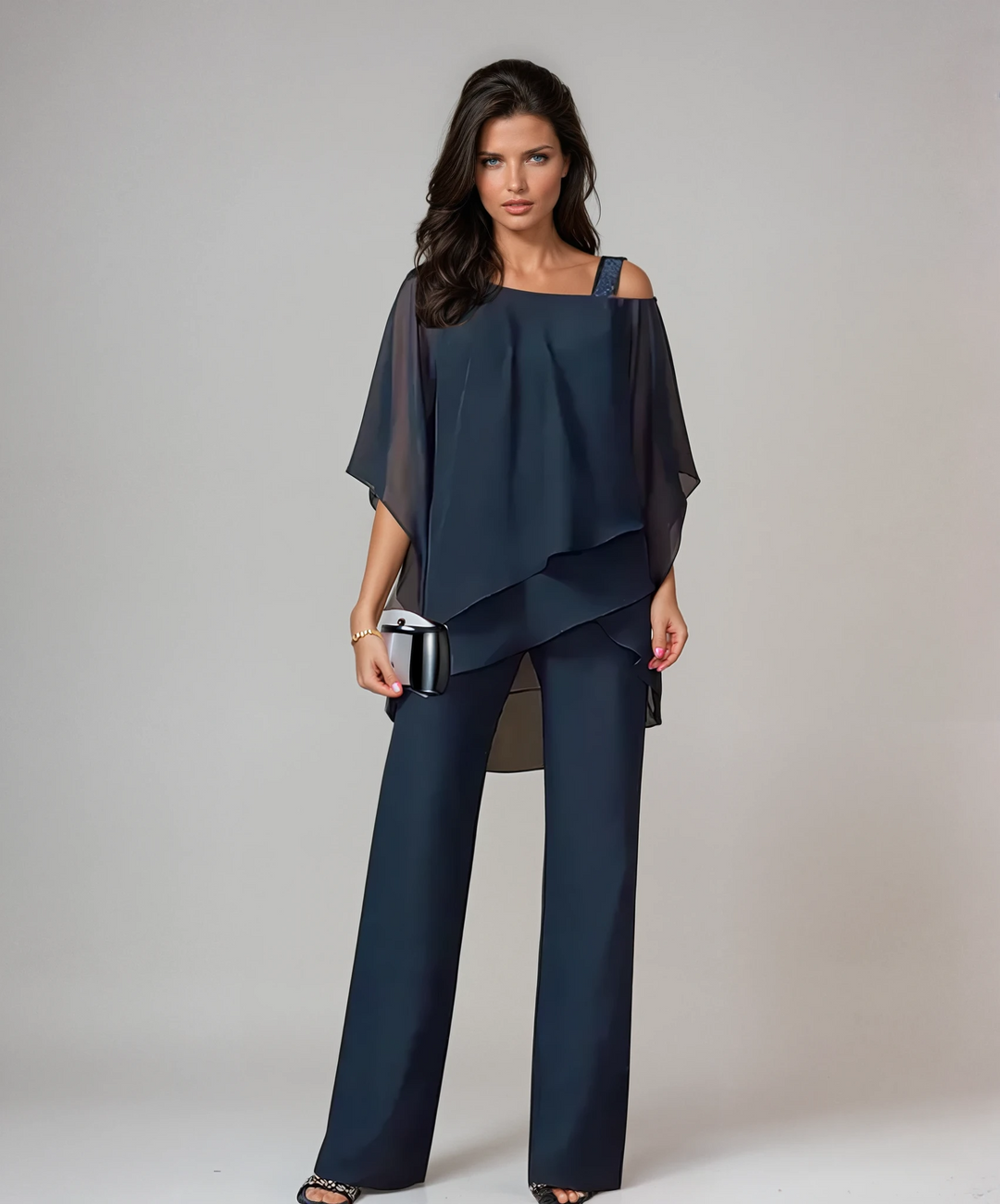 Women's Layered Off Shoulder Wide Leg Set