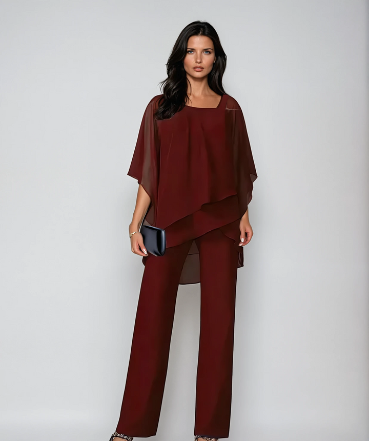 Women's Layered Off Shoulder Wide Leg Set