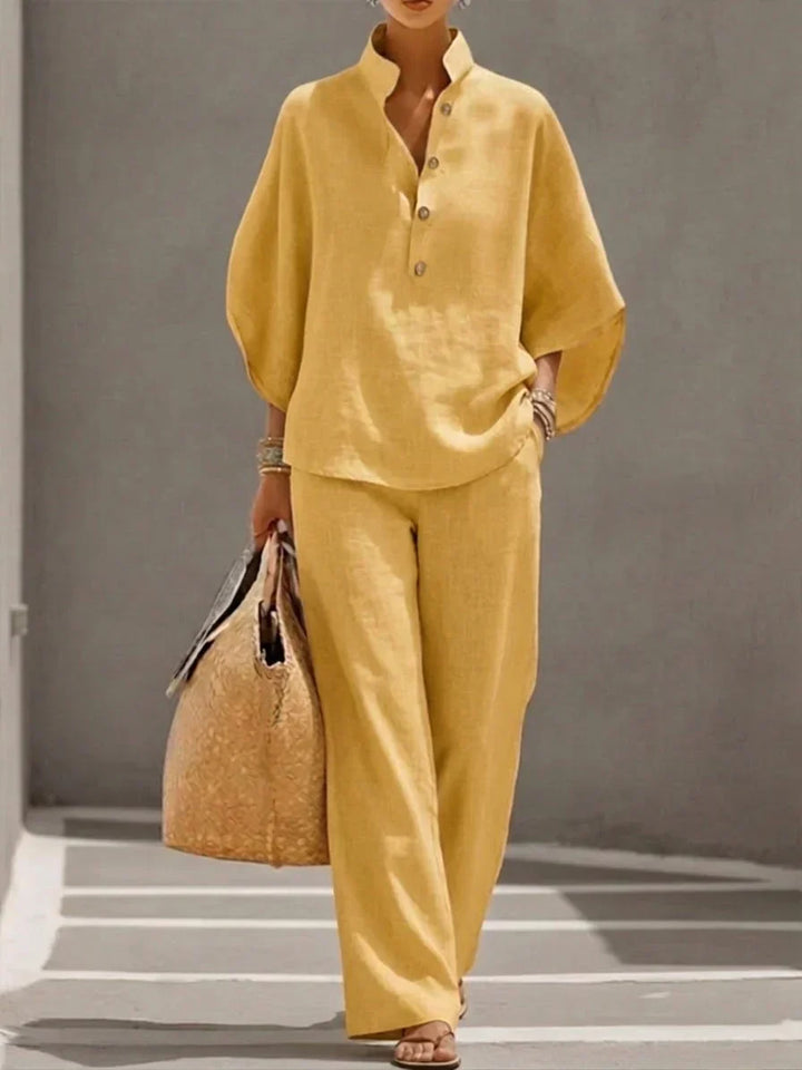 Women's Batwing Sleeve Wide Leg Pants Set