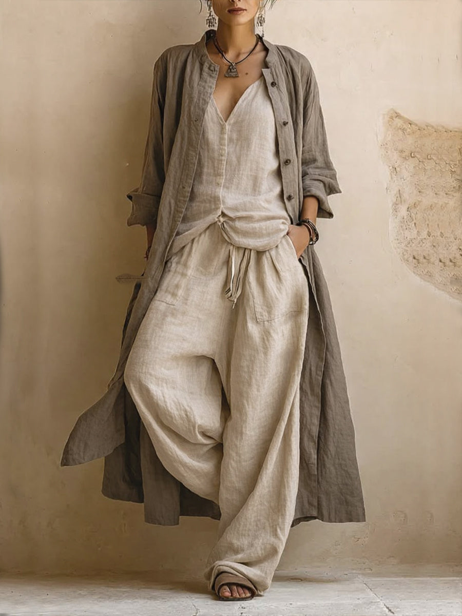 Women's Bohemian Three Piece Cardigan Set