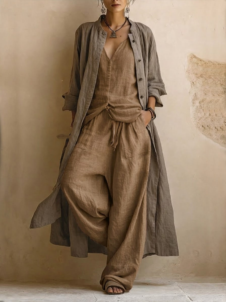 Women's Bohemian Three Piece Cardigan Set