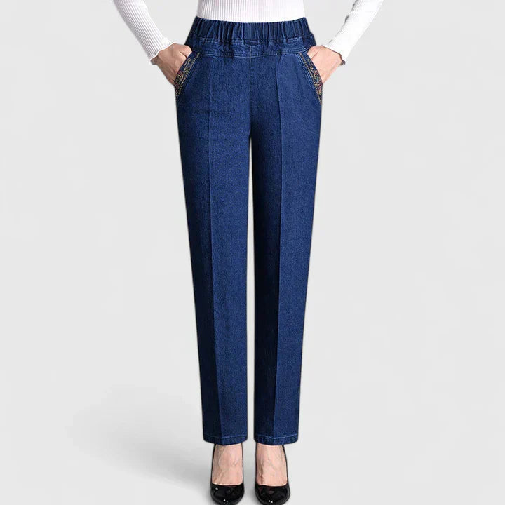 Women's Fleece Lined Straight Leg Jeans