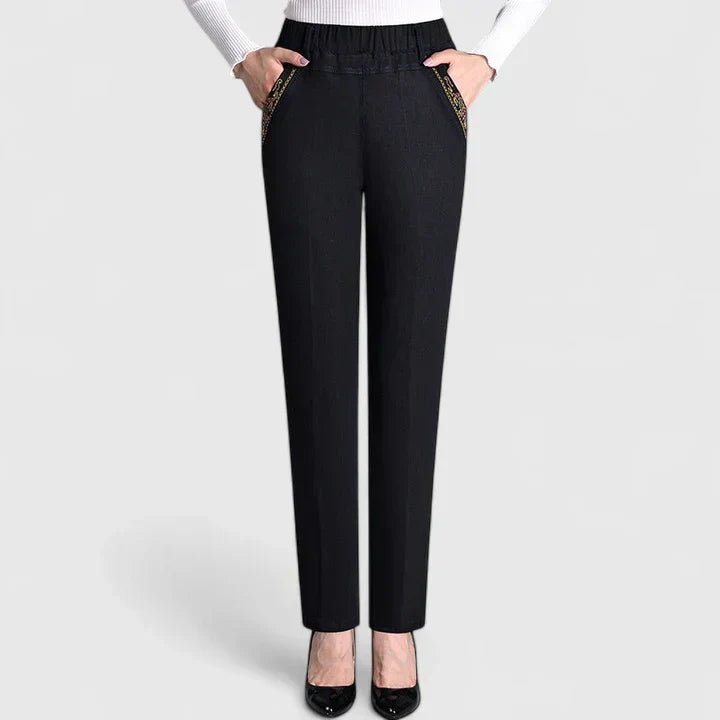 Women's Fleece Lined Straight Leg Jeans
