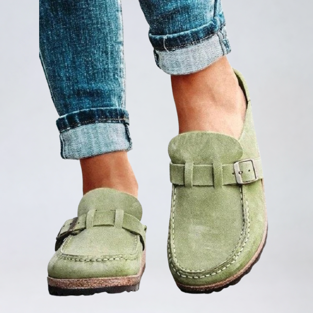 Women's Textured Adjustable Buckle Clogs